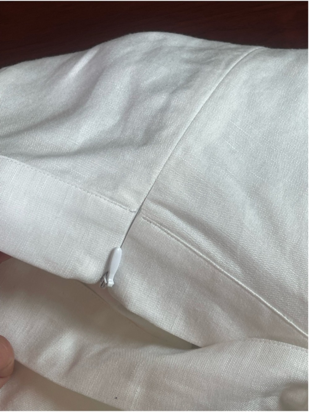 Massimo Dutti White Linen Blend Belted Midi Skirt with Slits Sz L NWT Coastal - Picture 15 of 16